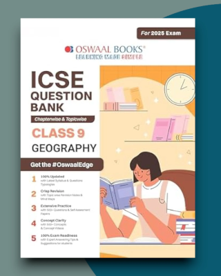 Oswaal ICSE Question Bank SOLVED PAPERS Class 9 Geography  For Exam 2024-25