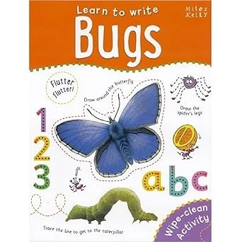 Learn to Write - Bugs: Wipe-Clean & Every Page Space to Trace